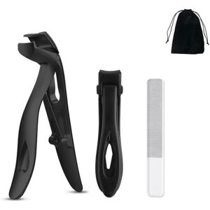 INF Set de manucure professionnel 3 pièces - coupe-ongles incurvés en acier inoxydable, lime en verre et prise ergonomique - Publicité INF Set de manucure professionnel 3 pièces - coupe-ongles incurvés en acier inoxydable, lime en verre et prise ergonomique - Publicité