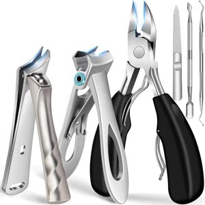 INF Set de coupe-ongles Pince Bec d'Aigle - Ensemble professionnel 6 pièces en acier inoxydable avec poignées - Publicité INF Set de coupe-ongles Pince Bec d'Aigle - Ensemble professionnel 6 pièces en acier inoxydable avec poignées - Publicité