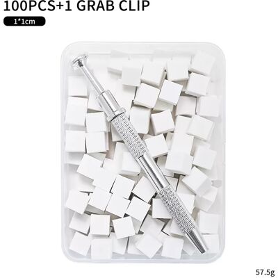 INF Mini éponge pour ongles - 100 éponges de mélange carrées blanches avec étui - Publicité INF Mini éponge pour ongles - 100 éponges de mélange carrées blanches avec étui - Publicité