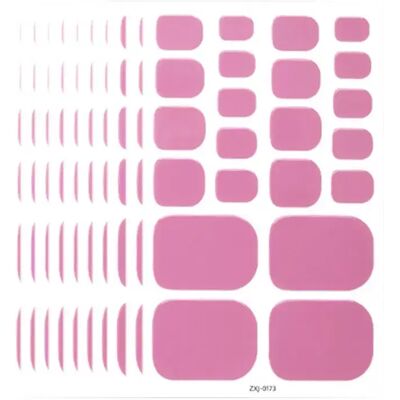 INF 10 Feuilles d'Autocollants pour Ongles d'Orteil - Couleurs Unies avec Lime à Ongles, Matériau PET Imperméable Rose - Publicité INF 10 Feuilles d'Autocollants pour Ongles d'Orteil - Couleurs Unies avec Lime à Ongles, Matériau PET Imperméable Rose - Publicité
