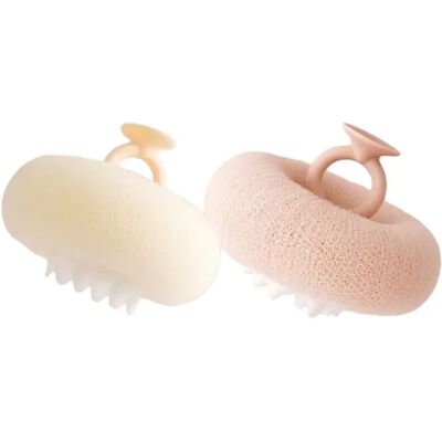 INF Éponge de bain tournesol à ventouse : boule de douche exfoliante en nid d'abeille pour femmes Blanc + rose - Publicité INF Éponge de bain tournesol à ventouse : boule de douche exfoliante en nid d'abeille pour femmes Blanc + rose - Publicité