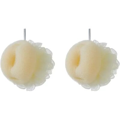 INF Ensemble de 2 éponges de bain exfoliantes double face pour une mousse riche et un nettoyage en profondeur Beige - Publicité INF Ensemble de 2 éponges de bain exfoliantes double face pour une mousse riche et un nettoyage en profondeur Beige - Publicité