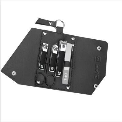 INF Ensemble de manucure 6 pièces avec 3 coupe-ongles - Kit de soin des ongles en acier inoxydable Le noir - Publicité INF Ensemble de manucure 6 pièces avec 3 coupe-ongles - Kit de soin des ongles en acier inoxydable Le noir - Publicité
