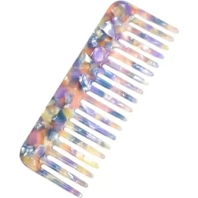 INF Peigne en acétate marbré multicolore - Peigne en feuille d'acétate antistatique pour lisser les frisottis, massage du cuir - Publicité INF Peigne en acétate marbré multicolore - Peigne en feuille d'acétate antistatique pour lisser les frisottis, massage du cuir - Publicité