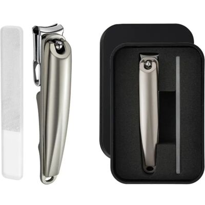INF Coupe-ongles rotatif 360° lot de 2 avec étui de rangement et lime nano - Tête rotative, lame en acier inoxydable durcie Champagne - Publicité INF Coupe-ongles rotatif 360° lot de 2 avec étui de rangement et lime nano - Tête rotative, lame en acier inoxydable durcie Champagne - Publicité