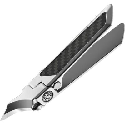 INF Coupe-ongles Ultra-Point inclinés 2 pièces avec lime nano - Acier inoxydable, pointe 25°, ressort et verrouillage, noir - Publicité INF Coupe-ongles Ultra-Point inclinés 2 pièces avec lime nano - Acier inoxydable, pointe 25°, ressort et verrouillage, noir - Publicité