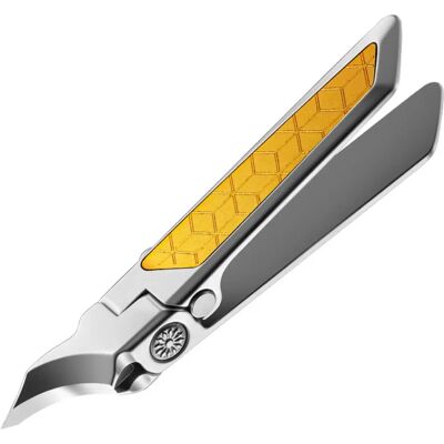 INF Coupe-ongles à pointe oblique ultra-tranchante Or – Pointe 25°, Acier inoxydable, Ressort avec verrou à bouton, Lime nano - Publicité INF Coupe-ongles à pointe oblique ultra-tranchante Or – Pointe 25°, Acier inoxydable, Ressort avec verrou à bouton, Lime nano - Publicité