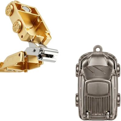INF Coupe-ongles magnétique mini en forme de voiture - Acier inoxydable 4CR13 avec lime intégrée, aimant réfrigérateur portable Argent - Publicité INF Coupe-ongles magnétique mini en forme de voiture - Acier inoxydable 4CR13 avec lime intégrée, aimant réfrigérateur portable Argent - Publicité