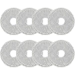 INF Lot de 8 chiffons microfibres lavables réutilisables pour aspirateurs robots - Compatible avec Ecovacs Deebot