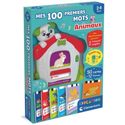 Mes 100 premiers mots bilingue - Animaux Education Clementoni - Publicité Mes 100 premiers mots bilingue - Animaux Education Clementoni - Publicité