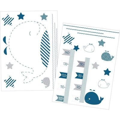 Sauthon Stickers muraux Blue Baleine - Publicité Sauthon Stickers muraux Blue Baleine - Publicité