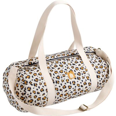 Sauthon Sac bowling en gaze de coton léopard - Publicité Sauthon Sac bowling en gaze de coton léopard - Publicité