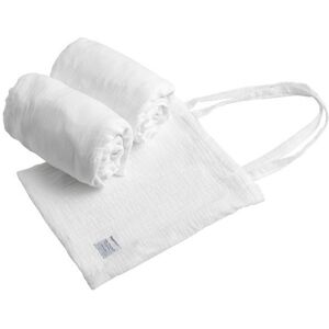 Lot de 2 draps housse ovales pour lit 140x70 Sauthon Original Blanc Cristal - Publicité Lot de 2 draps housse ovales pour lit 140x70 Sauthon Original Blanc Cristal - Publicité
