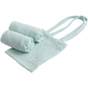 Lot de 2 draps housse ovales pour berceau Sauthon Original Bleu Aqua - Publicité Lot de 2 draps housse ovales pour berceau Sauthon Original Bleu Aqua - Publicité