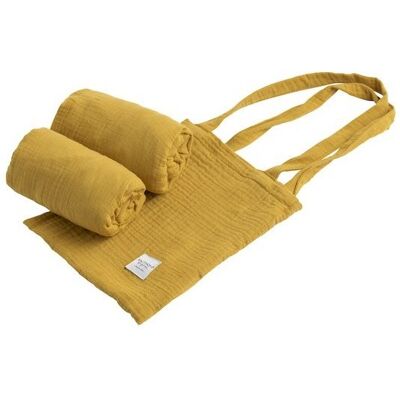 Draps housse ovales berceau lot de 2 Sauthon Original Jaune Topaze - Publicité Draps housse ovales berceau lot de 2 Sauthon Original Jaune Topaze - Publicité