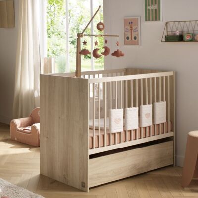 Sauthon Lit bébé 120x60 Paloma Bois - Publicité Sauthon Lit bébé 120x60 Paloma Bois - Publicité