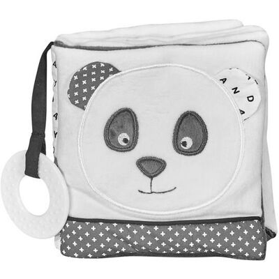 Livre bébé en tissu panda Sauthon - 6 pages - Jouet d’éveil - Publicité Livre bébé en tissu panda Sauthon - 6 pages - Jouet d’éveil - Publicité