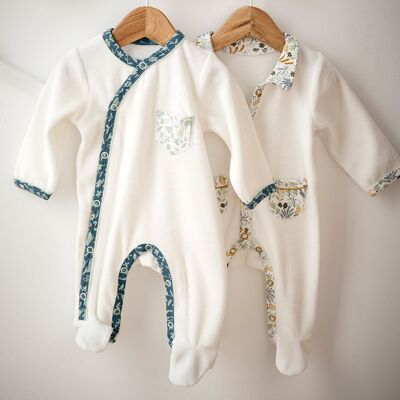Sauthon Pyjama 1 mois sans col motif Tilleul Promenons-nous - Publicité Sauthon Pyjama 1 mois sans col motif Tilleul Promenons-nous - Publicité