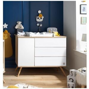 Sauthon Commode 1 porte et 3 tiroirs Seventies version Blanc - Publicité Sauthon Commode 1 porte et 3 tiroirs Seventies version Blanc - Publicité