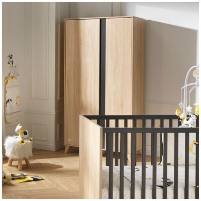 Sauthon Armoire 2 portes Nova Gris Volcan - Publicité Sauthon Armoire 2 portes Nova Gris Volcan - Publicité