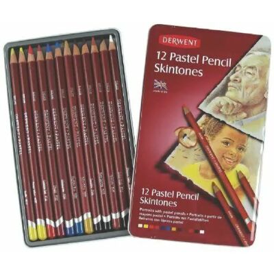 Crayons Pastel Portrait Derwent - Ensemble de 12 - Publicité Crayons Pastel Portrait Derwent - Ensemble de 12 - Publicité