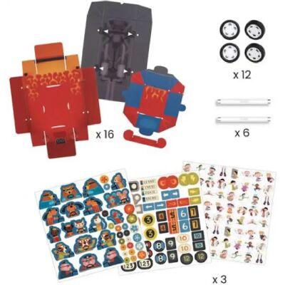 Kit DIY créatif - Voitures de course - Djeco - 5 ans et plus - Publicité Kit DIY créatif - Voitures de course - Djeco - 5 ans et plus - Publicité