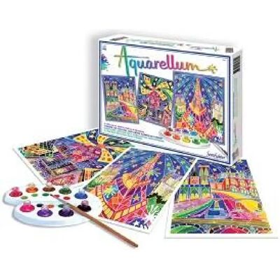 Sentosphère coffret Aquarellum Paris nuit - Publicité Sentosphère coffret Aquarellum Paris nuit - Publicité