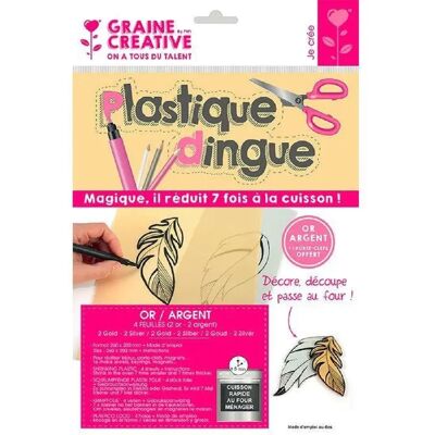 Graine Créative Kit de Plastique Rétractable Or et Argent - Fournitures d'art - Publicité Graine Créative Kit de Plastique Rétractable Or et Argent - Fournitures d'art - Publicité