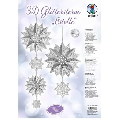 Ursus Ensemble de Bricolage - Étoiles en Paillettes - Argent - Publicité Ursus Ensemble de Bricolage - Étoiles en Paillettes - Argent - Publicité