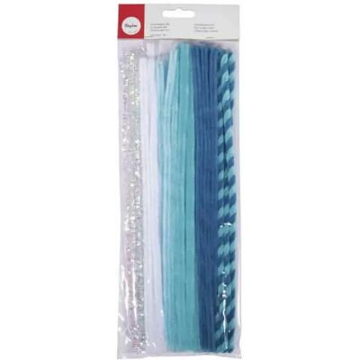 Rayher Fils chenille décoratifs - Bleu - Publicité Rayher Fils chenille décoratifs - Bleu - Publicité