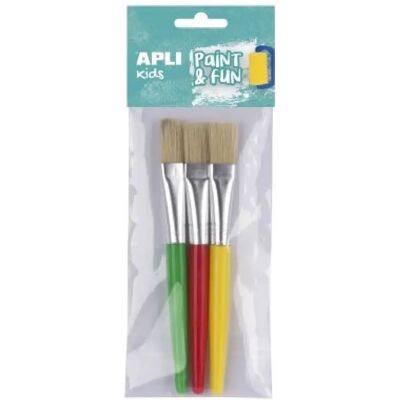 Apli Pinceaux jumbo peinture enfants - Lot de 3 - Publicité Apli Pinceaux jumbo peinture enfants - Lot de 3 - Publicité