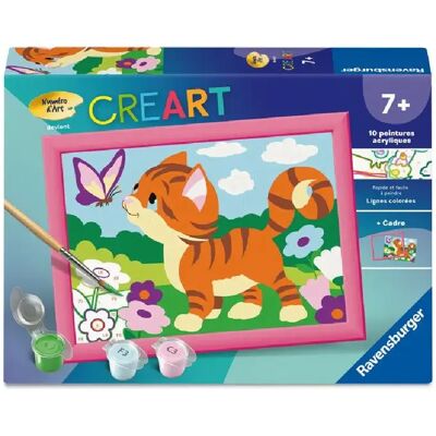 Ravensburger CreArt Kids - Kit peinture par numéros 13 x 18 cm - Chat - Publicité Ravensburger CreArt Kids - Kit peinture par numéros 13 x 18 cm - Chat - Publicité