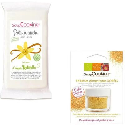 Scrapcooking Pâte à sucre vanille - Blanc - Publicité Scrapcooking Pâte à sucre vanille - Blanc - Publicité