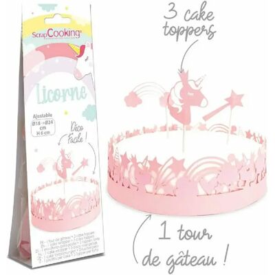 Scrapcooking Décoration gâteau licorne - Rose - Publicité Scrapcooking Décoration gâteau licorne - Rose - Publicité