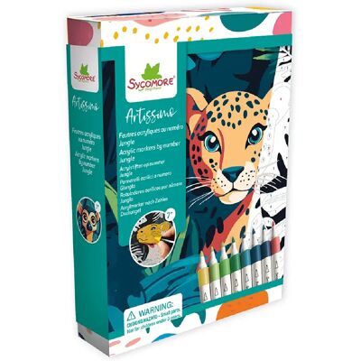 Au Sycomore Artissimo - PM Feutres par numéro - Jungle - Publicité Au Sycomore Artissimo - PM Feutres par numéro - Jungle - Publicité