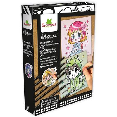 Au Sycomore Artissimo - PM Atelier Manga - Personnages Chibi - Publicité Au Sycomore Artissimo - PM Atelier Manga - Personnages Chibi - Publicité