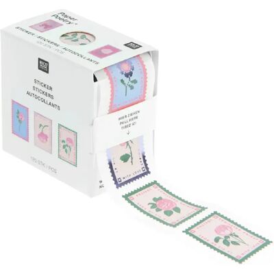 10T Mini autocollants La Vie en Rose Timbres-poste 120 pcs - Publicité 10T Mini autocollants La Vie en Rose Timbres-poste 120 pcs - Publicité