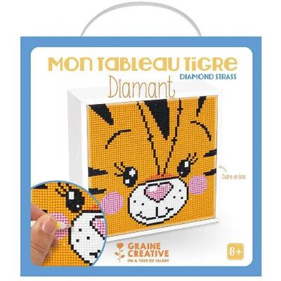 Kit de peinture diamant Graine Creative - Tigre 18x18cm - Art pour enfants - Publicité Kit de peinture diamant Graine Creative - Tigre 18x18cm - Art pour enfants - Publicité