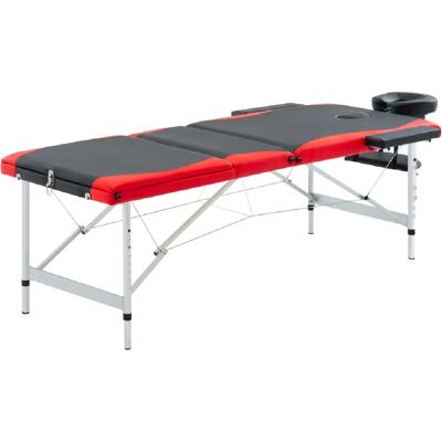 vidaXL Table de massage pliable - Noir et rouge - Publicité vidaXL Table de massage pliable - Noir et rouge - Publicité