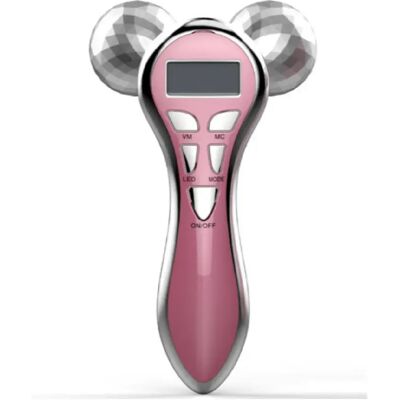 Chrono rouleau masseur visage micro-courant 4D - Rose - Publicité Chrono rouleau masseur visage micro-courant 4D - Rose - Publicité