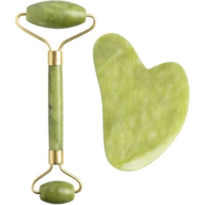 Chrono rouleau de massage visage en jade - Vert - Publicité Chrono rouleau de massage visage en jade - Vert - Publicité