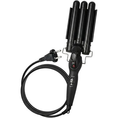Avizar Fer à Boucler Triple Tube Céramique 70W Noir avec Chauffage Rapide PTC Noir - Publicité Avizar Fer à Boucler Triple Tube Céramique 70W Noir avec Chauffage Rapide PTC Noir - Publicité