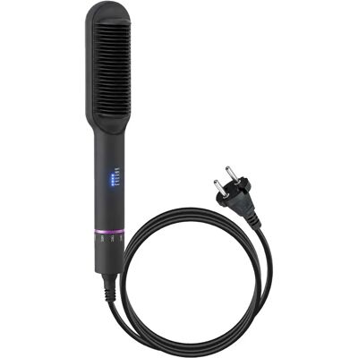 Avizar Brosse Lissante Chauffante en Céramique avec Peigne Anti-Brûlure Réglable Noir - Publicité Avizar Brosse Lissante Chauffante en Céramique avec Peigne Anti-Brûlure Réglable Noir - Publicité