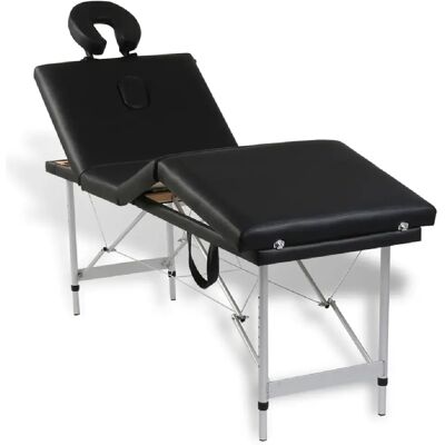 Helloshop26 Table de massage pliable 4 zones - Noir - Publicité Helloshop26 Table de massage pliable 4 zones - Noir - Publicité