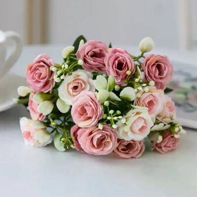 General Fleurs artificielles en soie Rose, Bouquet de mariée de mariage, Table de maison, arc de jardin extérieur, résistant aux ultraviolets, décoration de salle cadeau DIY~0646 - Publicité General Fleurs artificielles en soie Rose, Bouquet de mariée de mariage, Table de maison, arc de jardin extérieur, résistant aux ultraviolets, décoration de salle cadeau DIY~0646 - Publicité