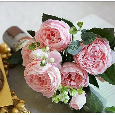 General soie Rose pivoine fleurs artificielles beau Bouquet de Flores pour la fête de Mariage décoration de la maison Mariage fausses fleurs~0441 - Publicité General soie Rose pivoine fleurs artificielles beau Bouquet de Flores pour la fête de Mariage décoration de la maison Mariage fausses fleurs~0441 - Publicité