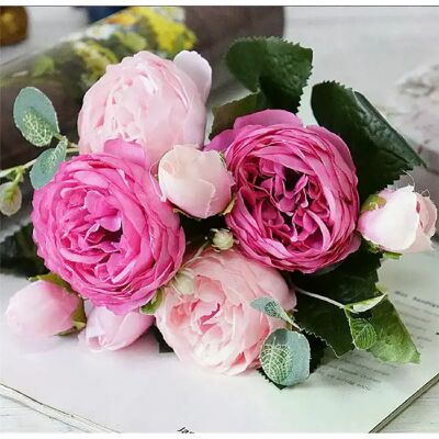 General soie Rose pivoine fleurs artificielles beau Bouquet de Flores pour la fête de Mariage décoration de la maison Mariage fausses fleurs~0439 - Publicité General soie Rose pivoine fleurs artificielles beau Bouquet de Flores pour la fête de Mariage décoration de la maison Mariage fausses fleurs~0439 - Publicité