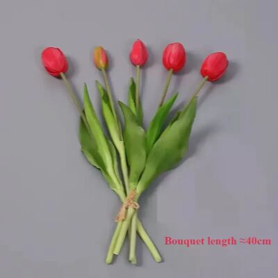 General 5 pièces fleurs artificielles tulipe douce fausse fleur vraie touche maison jardin Table décoration de mariage Simulation 5 têtes tulipes Bouquet~0300 - Publicité General 5 pièces fleurs artificielles tulipe douce fausse fleur vraie touche maison jardin Table décoration de mariage Simulation 5 têtes tulipes Bouquet~0300 - Publicité