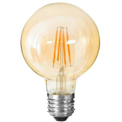 ATMOSPHERA Ampoule LED Globe Ambre - E27 2W, Verre, Métal - Publicité ATMOSPHERA Ampoule LED Globe Ambre - E27 2W, Verre, Métal - Publicité