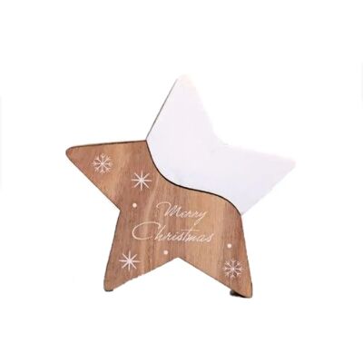 SIL - Estrelas Madeira Natural - Blanc - MDF - Décoration - Publicité SIL - Estrelas Madeira Natural - Blanc - MDF - Décoration - Publicité